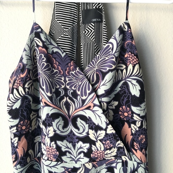 Greylin Morris Silk Celadon Print Dress - Picture 2 of 8